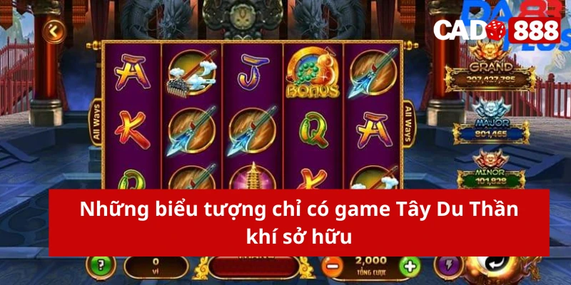 Slot game Tây Du Thần Khí Những biểu tượng chỉ có game Tây Du Thần khí sở hữu