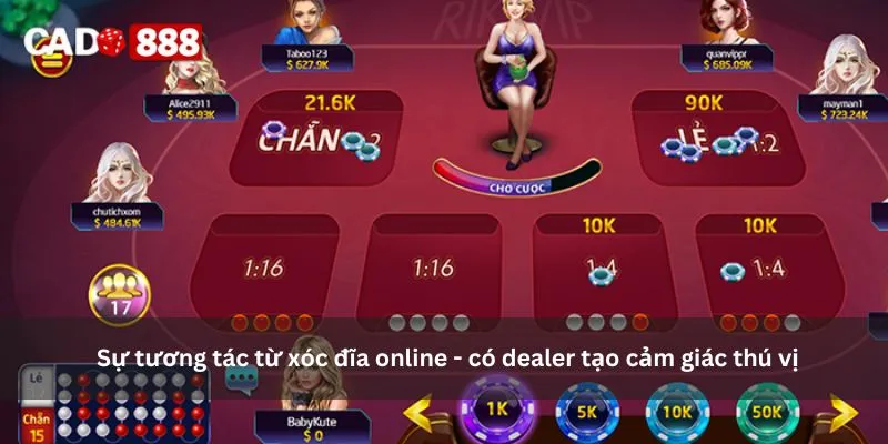 Xóc đĩa online - có dealer Xóc đĩa online - có dealer