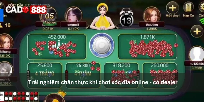 Xóc đĩa online - có dealer Xóc đĩa online - có dealer